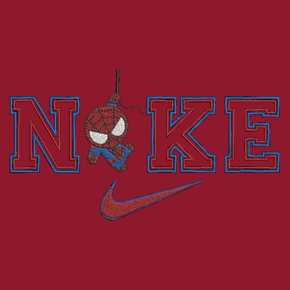 Nike Chibi Spiderman Embroidered Adult Unisex Crewneck Sweatshirt Marvel - Picture 4 of 7